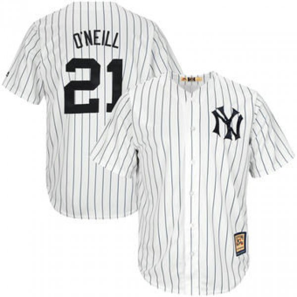 Men's New York Yankees 21 Paul ONeill Majestic White Home Cool Base Cooperstown Collection Player Jersey