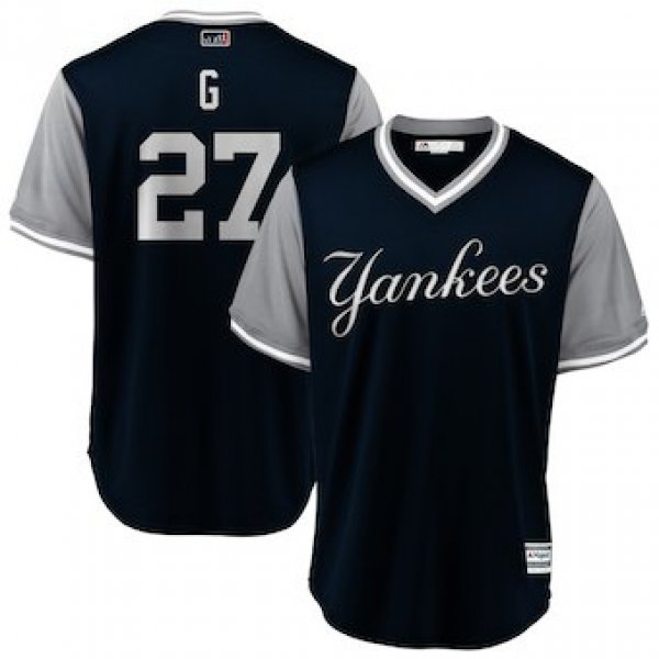 Men's New York Yankees Giancarlo Stanton G Majestic Navy 2018 Players' Weekend Cool Base Jersey