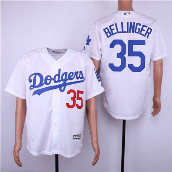 Los Angeles Dodgers 35 Cody Bellinger White Cool Base Jersey