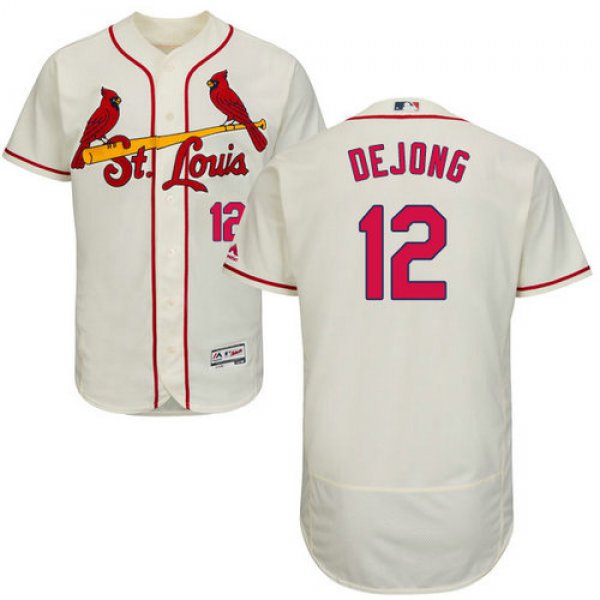 St.Louis Cardinals #12 Paul DeJong Cream Flexbase Authentic Collection Stitched Baseball Jersey