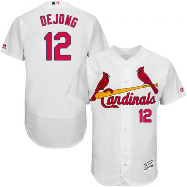 St.Louis Cardinals #12 Paul DeJong White Flexbase Authentic Collection Stitched Baseball Jersey