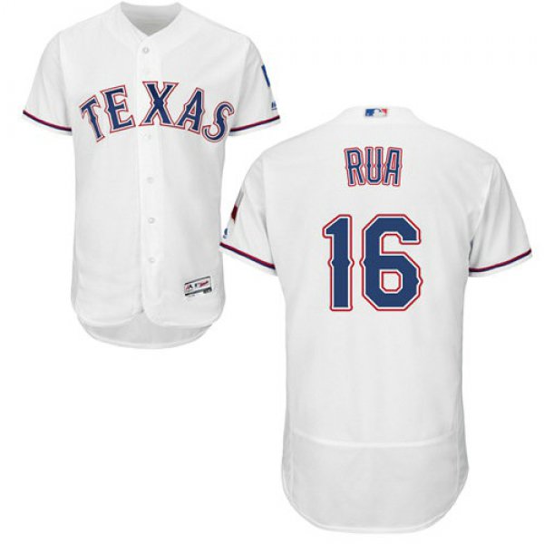 Texas Rangers #16 Ryan Rua White Flexbase Authentic Collection Stitched Baseball Jersey