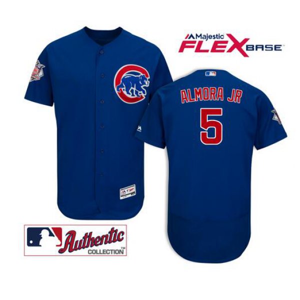 Men's Chicago Cubs #5 Albert Almora Jr. Royal Blue 2016 Flexbase Majestic Baseball Jersey