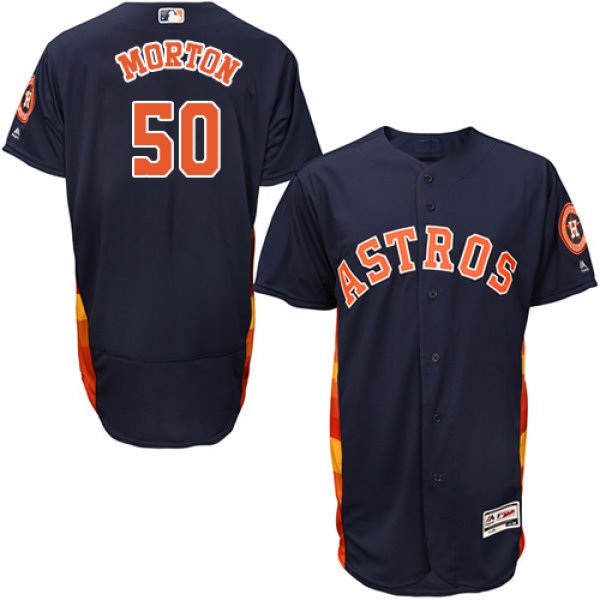Houston Astros #50 Charlie Morton Navy Blue Flexbase Authentic Collection Stitched Baseball Jersey