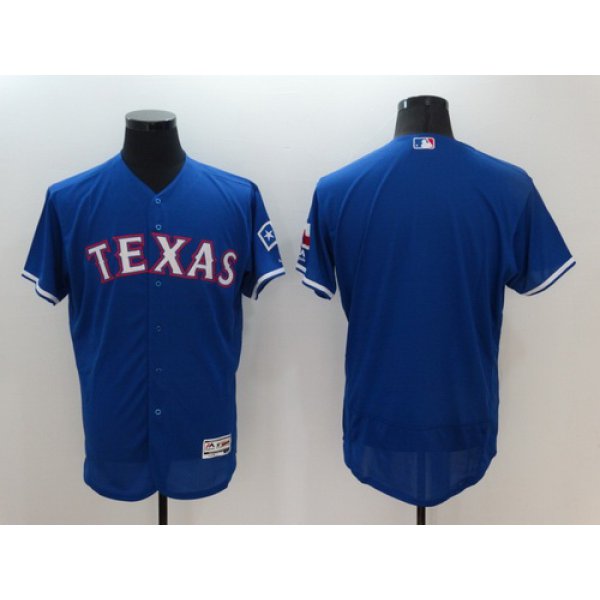 Men's Texas Rangers Blank Royal Blue 2016 Flexbase Majestic Baseball Jersey