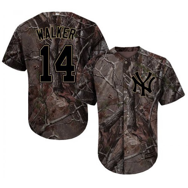 New York Yankees #14 Neil Walker Camo Realtree Collection Cool Base Stitched MLB Jersey