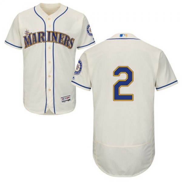 Seattle Mariners #2 Jean Segura Cream Flexbase Authentic Collection Stitched Baseball Jersey