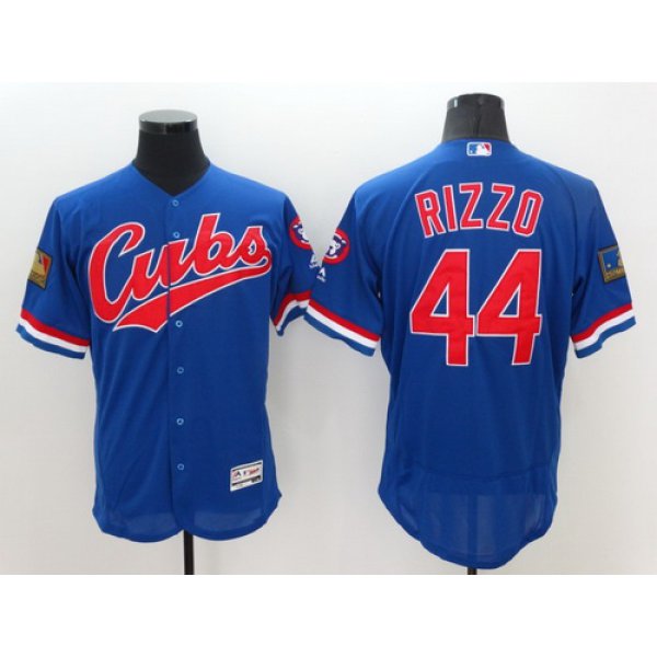 Men's Chicago Cubs #44 Anthony Rizzo Blue Flexbase Majestic 1994 Collection Jersey