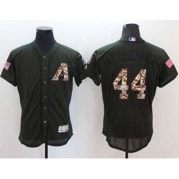 Men's Arizona Diamondbacks #44 Paul Goldschmidt Green Flexbase Authentic Collection Salute to Service Stitched MLB Jersey