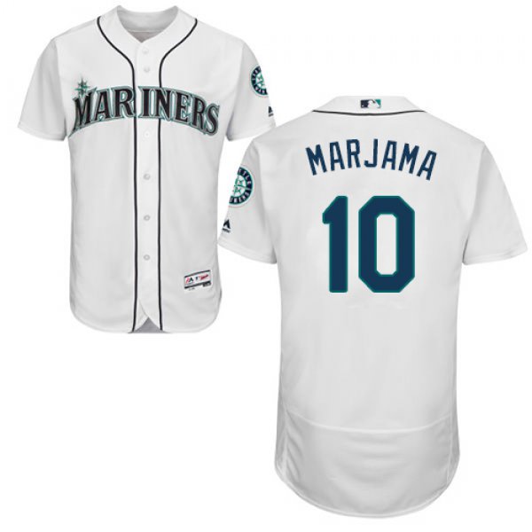 Seattle Mariners #10 Mike Marjama White Flexbase Authentic Collection Stitched Baseball Jersey
