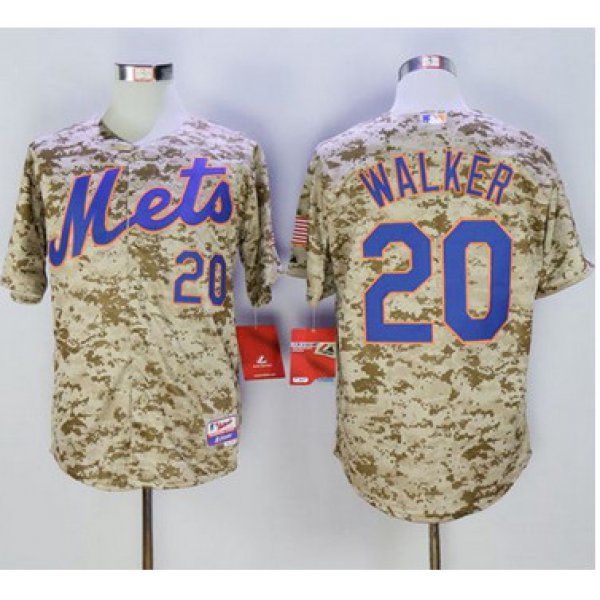 Mets #20 Neil Walker Camo Alternate Cool Base Stitched MLB Jersey