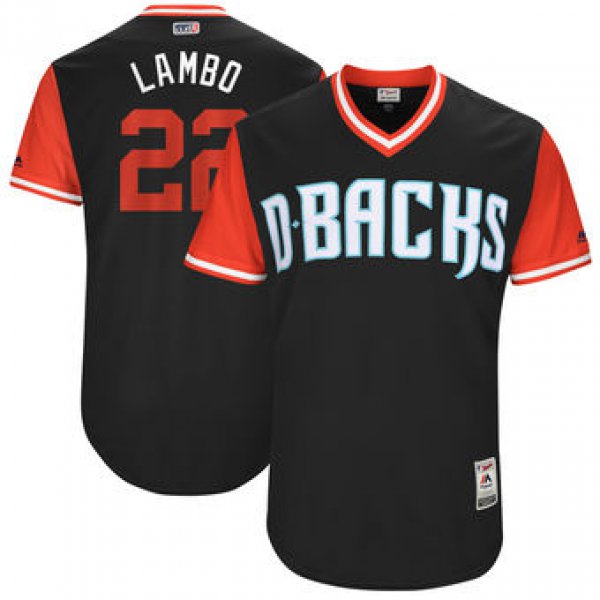 Men's Arizona Diamondbacks Jake Lamb Lambo Majestic Black 2017 Players Weekend Authentic Jersey