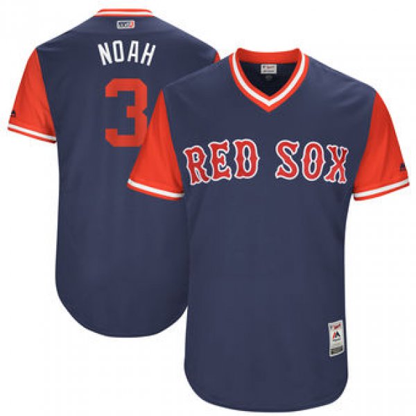 Men's Boston Red Sox Sandy Leon Noah Majestic Navy 2017 Players Weekend Authentic Jersey