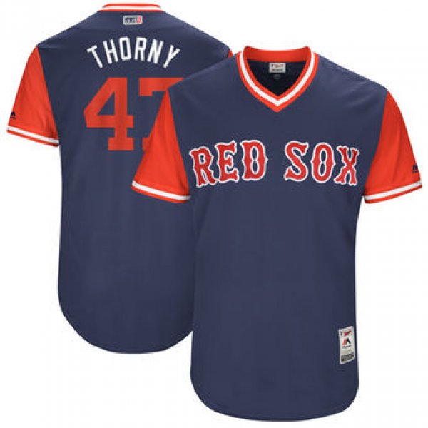 Men's Boston Red Sox Tyler Thornburg Thorny Majestic Navy 2017 Players Weekend Authentic Jersey