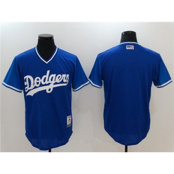 Men's Los Angeles Dodgers Blank Majestic Royal 2017 Little League World Series Players Weekend Stitched Nickname Jersey