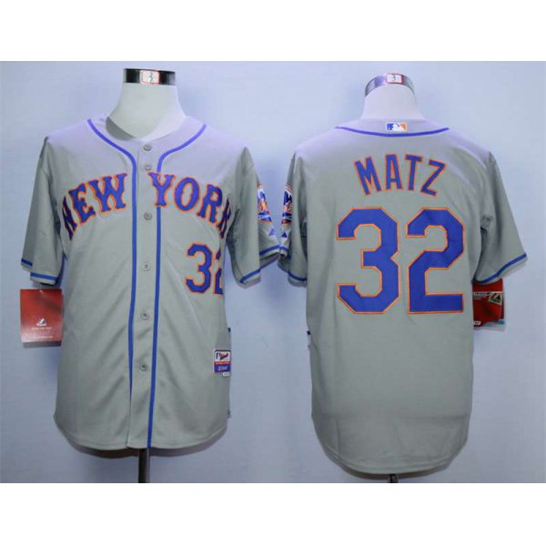 Men's New York Mets #22 Steven Matz Grey Cool Base Jersey