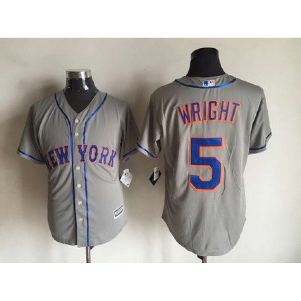 Men's New York Mets #5 David Wright Gray Road 2015 MLB Cool Base Jersey