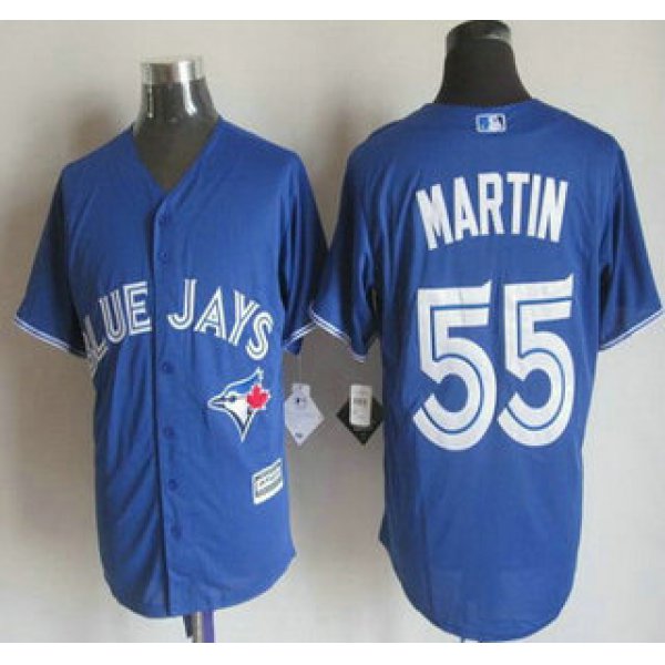 Men's Toronto Blue Jays #55 Russell Martin Alternate Blue 2015 MLB Cool Base Jersey