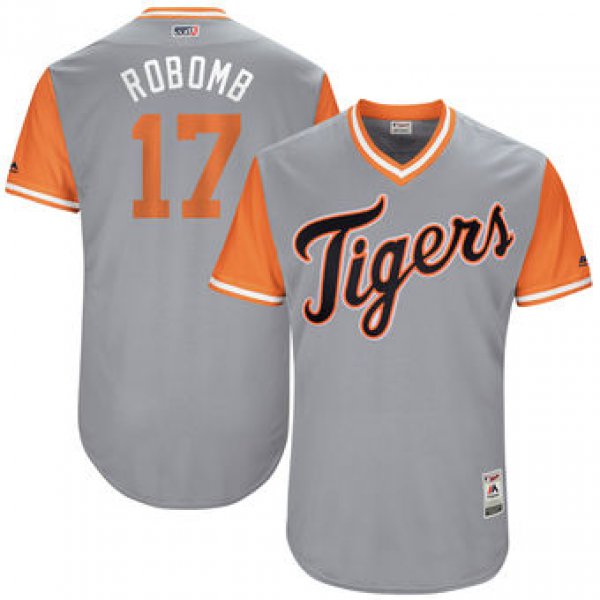 Men's Detroit Tigers Andrew Romine RoBomb Majestic Gray 2017 Players Weekend Authentic Jersey