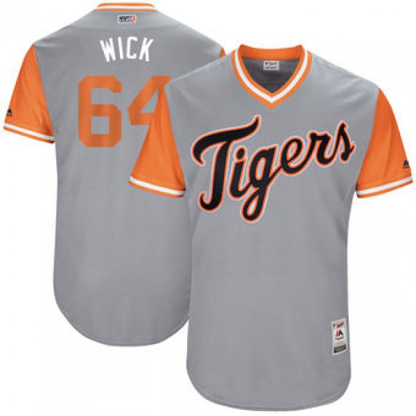 Men's Detroit Tigers Chad Bell Wick Majestic Gray 2017 Players Weekend Authentic Jersey
