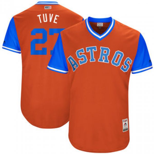 Men's Houston Astros Jose Altuve Tuve Majestic Orange 2017 Players Weekend Authentic Jersey