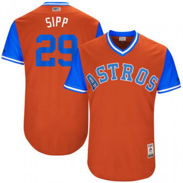 Men's Houston Astros Tony Sipp Sipp Majestic Orange 2017 Players Weekend Authentic Jersey