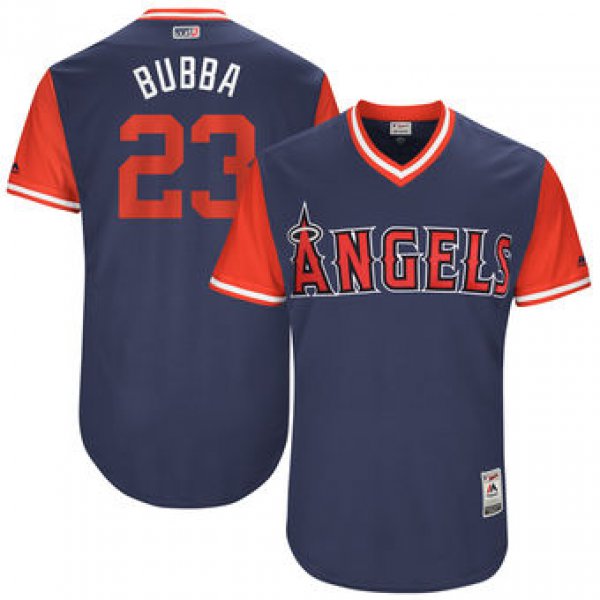 Men's Los Angeles Angels Alex Meyer Bubba Majestic Navy 2017 Players Weekend Authentic Jersey