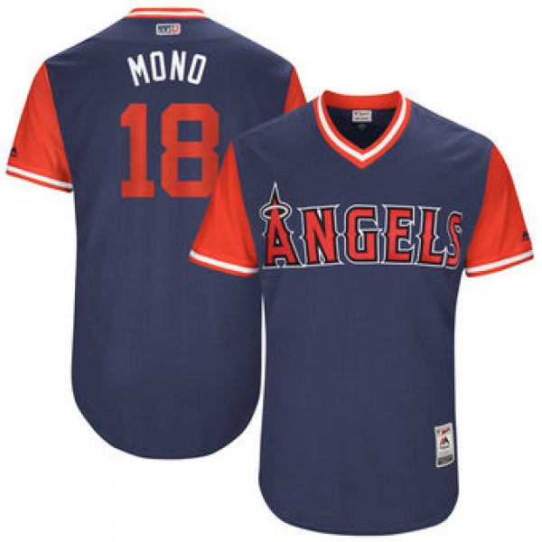 Men's Los Angeles Angels Luis Valbuena Mono Majestic Navy 2017 Players Weekend Authentic Jersey