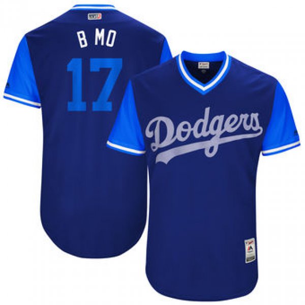 Men's Los Angeles Dodgers Brandon Morrow B Mo Majestic Royal 2017 Players Weekend Authentic Jersey