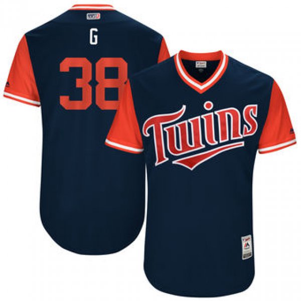 Men's Minnesota Twins Chris Gimenez G Majestic Navy 2017 Players Weekend Authentic Jersey