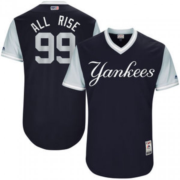 Men's New York Yankees Aaron Judge All Rise Majestic Navy 2017 Players Weekend Authentic Jersey