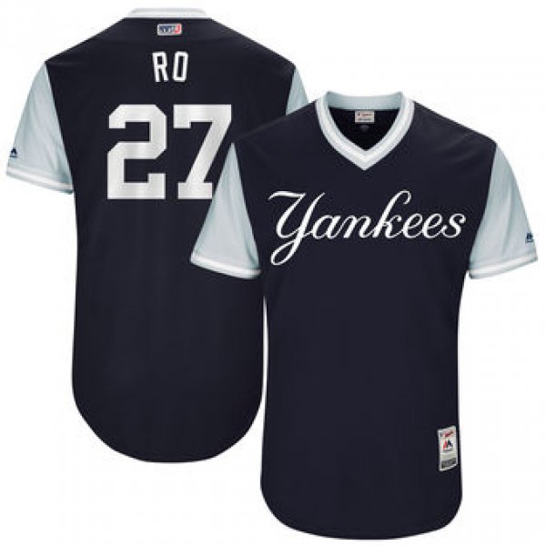 Men's New York Yankees Austin Romine Ro Majestic Navy 2017 Players Weekend Authentic Jersey