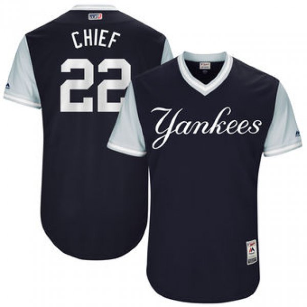 Men's New York Yankees Jacoby Ellsbury Chief Majestic Navy 2017 Players Weekend Authentic Jersey