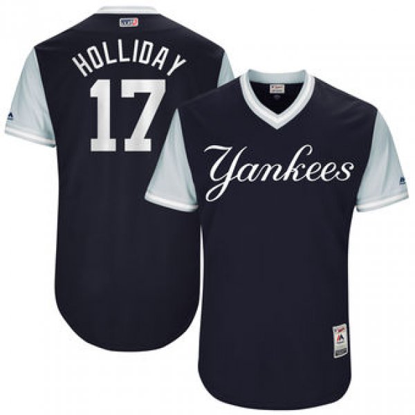 Men's New York Yankees Matt Holliday Holliday Majestic Navy 2017 Players Weekend Authentic Jersey