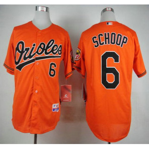 Men's Baltimore Orioles #6 Jonathan Schoop Orange Jersey