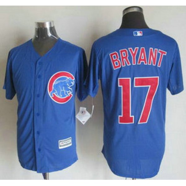 Men's Chicago Cubs #17 Kris Bryant Alternate Blue 2015 MLB Cool Base Jersey