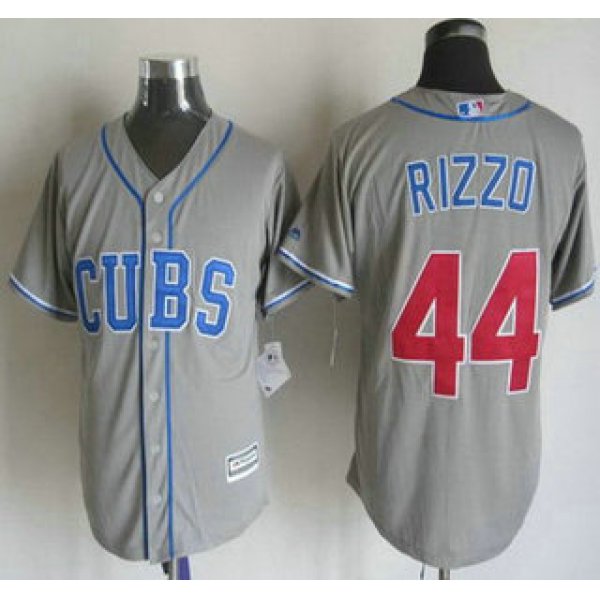 Men's Chicago Cubs #44 Anthony Rizzo Alternate Gray 2015 MLB Cool Base Jersey