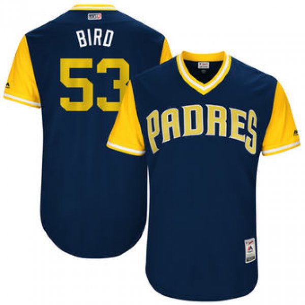 Men's San Diego Padres Christian Friedrich Bird Majestic Navy 2017 Players Weekend Authentic Jersey