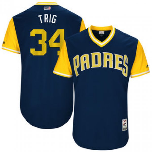 Men's San Diego Padres Craig Stammen Trig Majestic Navy 2017 Players Weekend Authentic Jersey