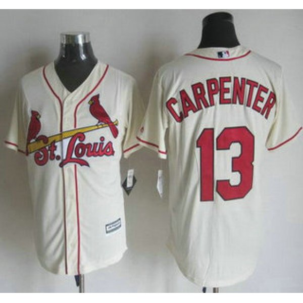 Men's St. Louis Cardinals #13 Matt Carpenter Alternate Cream 2015 MLB Cool Base Jersey