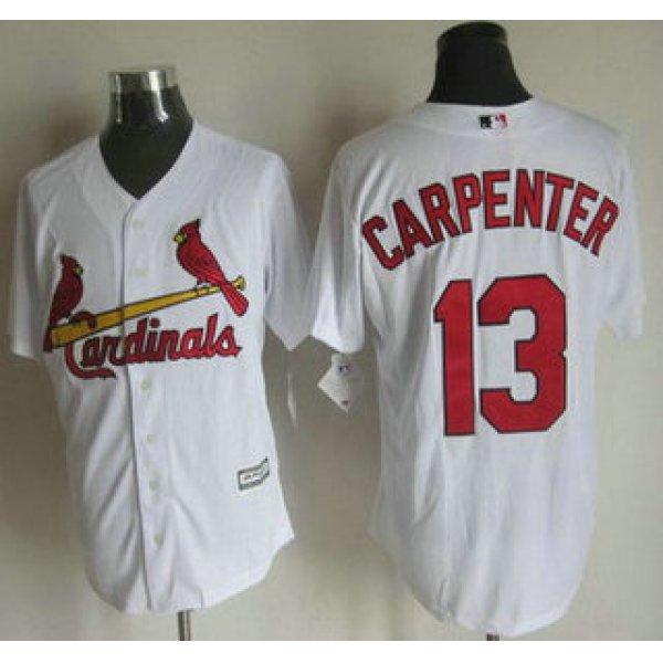 Men's St. Louis Cardinals #13 Matt Carpenter Home White 2015 MLB Cool Base Jersey