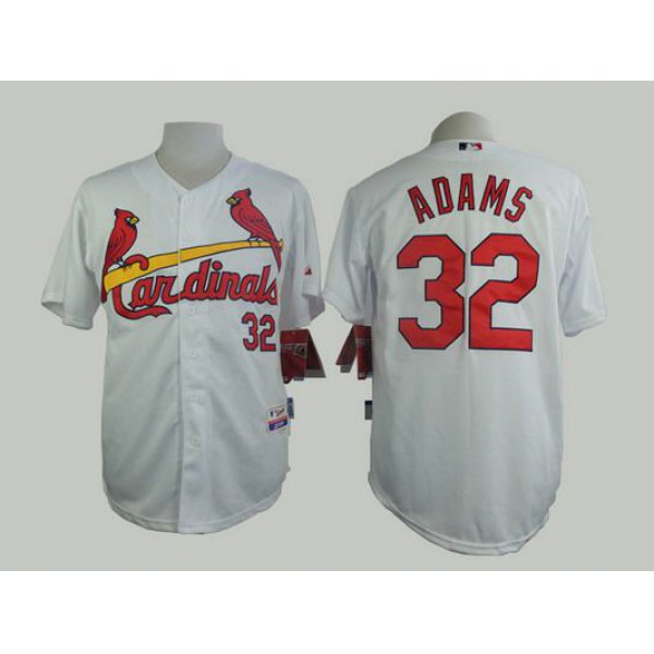 Men's St. Louis Cardinals #32 Matt Adams White Jersey