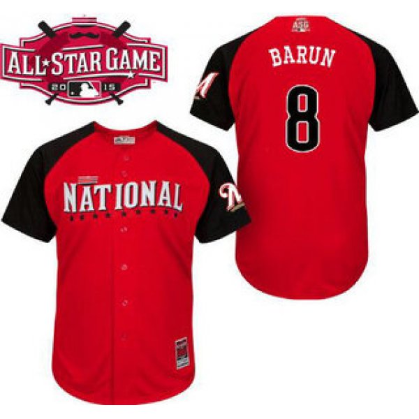 National League Milwaukee Brewers #8 Ryan Braun Red 2015 All-Star Game Player Jersey