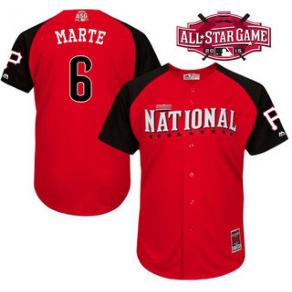 National League Pittsburgh Pirates #6 Starling Marte Red 2015 All-Star BP Jersey