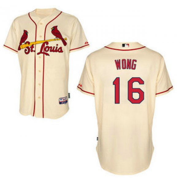 St. Louis Cardinals #16 Kolten Wong Cream cool base Baseball jersey