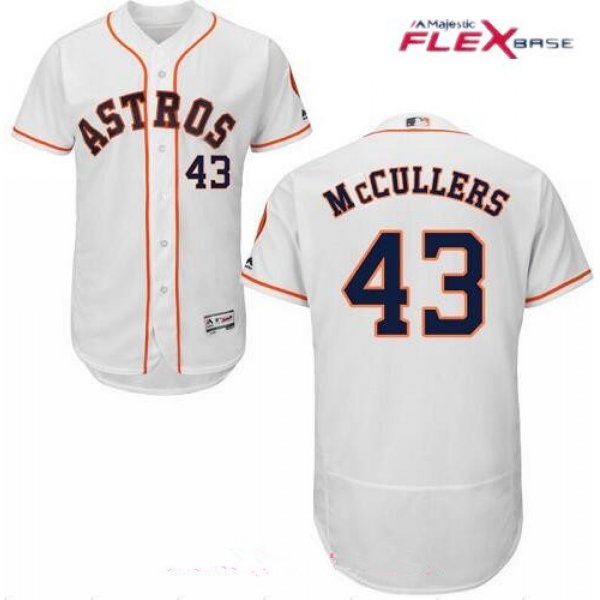Men's Houston Astros #43 Lance McCullers Jr. White Home Stitched MLB Majestic Flex Base Jersey
