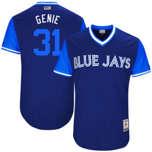 Men's Toronto Blue Jays Joe Biagini Genie Majestic Royal 2017 Players Weekend Authentic Jersey