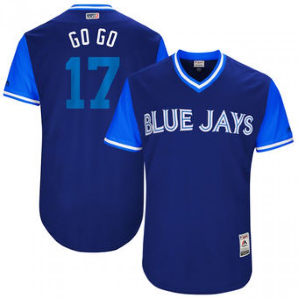 Men's Toronto Blue Jays Ryan Goins Go Go Majestic Royal 2017 Players Weekend Authentic Jersey