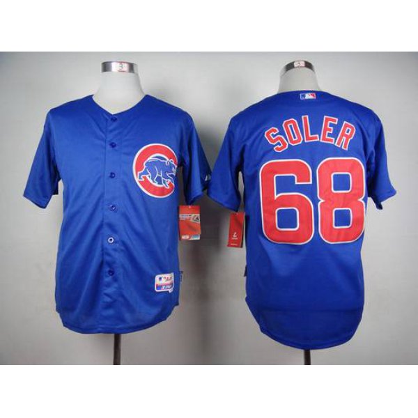 Men's Chicago Cubs #68 Jorge Soler Blue Jersey