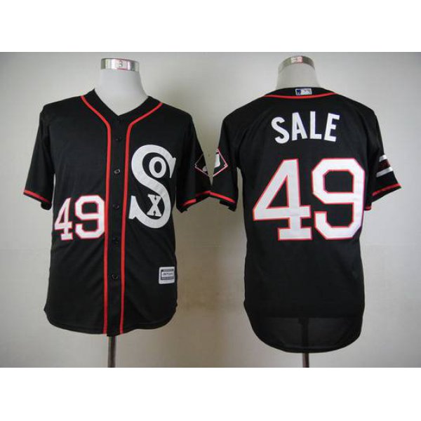 Men's Chicago White Sox #49 Chris Sale 2015 Black Jersey